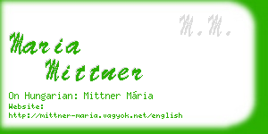maria mittner business card